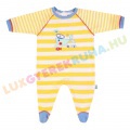 UTOLSÓ! - F.S. Baby hátul gombolós pamut rugdalózó fiúknak, kezeslábas, pizsama - In the Sea
