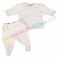 UTOLSÓ! - F.S. Baby kétrészes alkalmi plüss rugdalózó, keresztelóruha lányoknak (hosszú ujjú póló lábfejes nadrággal) - Classic