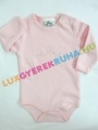 IRREGULAR! F.S. Baby hosszú ujjú pamut body - Ezüst virág