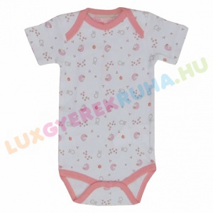 AKCIÓS - 30% Miffi rövid ujjú pamut body, lány kombidressz - Fehér