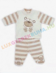 F.S. Baby kétrészes plüss rugdalózó fiúknak és lányoknak (hosszú ujjú póló lábfejes nadrággal) - Big Bear