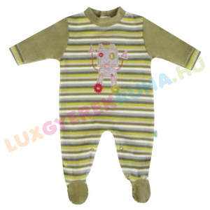 UTOLSÓ! - F.S. Baby hátul gombolós plüss rugdalózó fiúknak, kezeslábas, pizsama - Robots