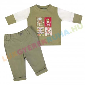 UTOLSÓ! - F.S. Baby hosszú ujjú póló, pamut szövet nadrággal fiúknak - Robots