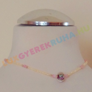 Lux divatos gyereknyaklánc - Üvegvirág
