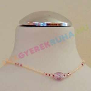 Lux divatos gyereknyaklánc - Üvegvirág