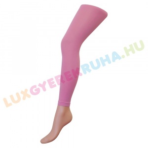 AKCIÓS - 50% Elegáns, rózsaszín nylon leggings, lábfejnélküli gyerek harisnya