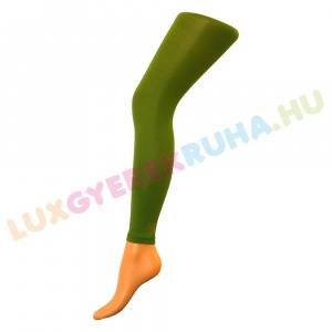 AKCIÓS - 50% Elegáns, 3/4-es méregzöld nylon leggings, női leggings, kamasz lábfejnélküli harisnya