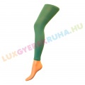 AKCIÓS - 50% Elegáns, 3/4-es fűzöld nylon leggings, női leggings, kamasz lábfejnélküli harisnya