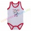 IRREGULAR! Bambibel ujjatlan pamut body, kombidressz - I like Milk (piros)