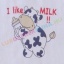 IRREGULAR! Bambibel ujjatlan pamut body, kombidressz - I like Milk (piros)